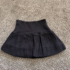 Leith Black Textured Circle Skirt